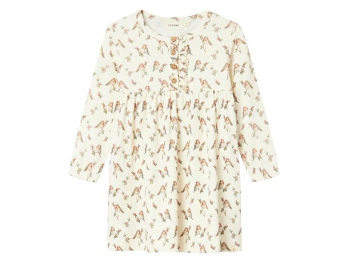 Lil Atelier turtledove fugle kjole